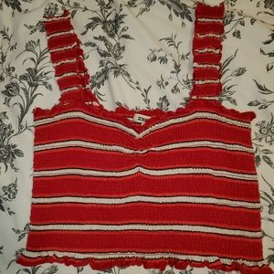 Smocked Crop Tank Top